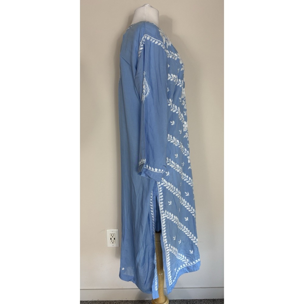 House of Chikankari Cotton Hand Embroidered Kurta Tunic Soft Runs Small - Picture 3 of 10